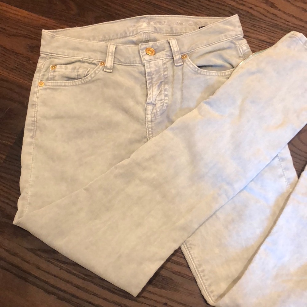 Light teal corduroy pants